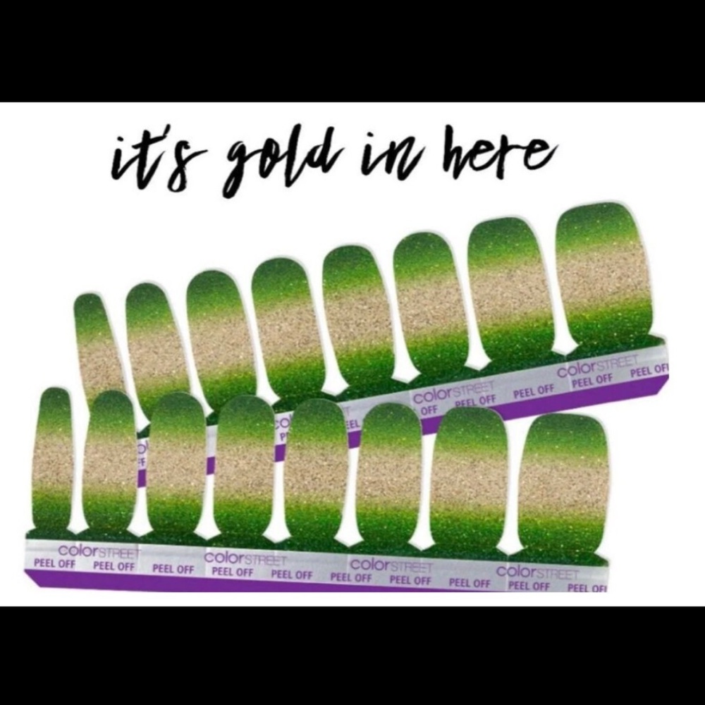 *Rare HTF* Color Street: It’s Gold in Here | St. Patrick’s Day Green Glitter - Picture 8 of 8